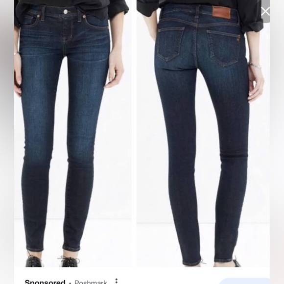 Madewell Pants - Skinny Skinny Madewell Jeans Dark Denim 5 pocket Jeans Excellent Condition Sz 24
